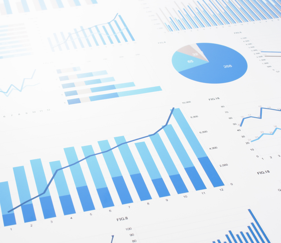 Graphs and charts.